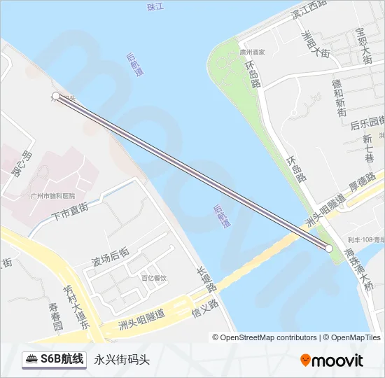 S6B航线 Ferry Line Map