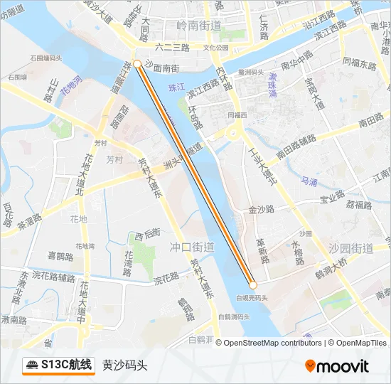 S13C航线 Ferry Line Map