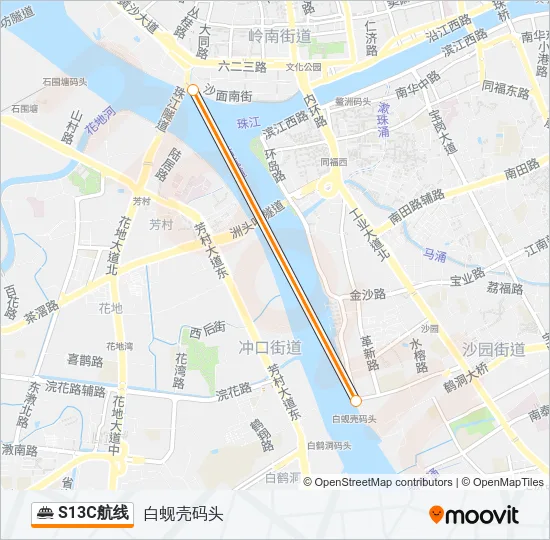 S13C航线 Ferry Line Map