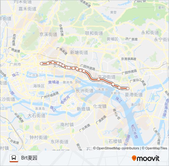 公交B1快路的线路图