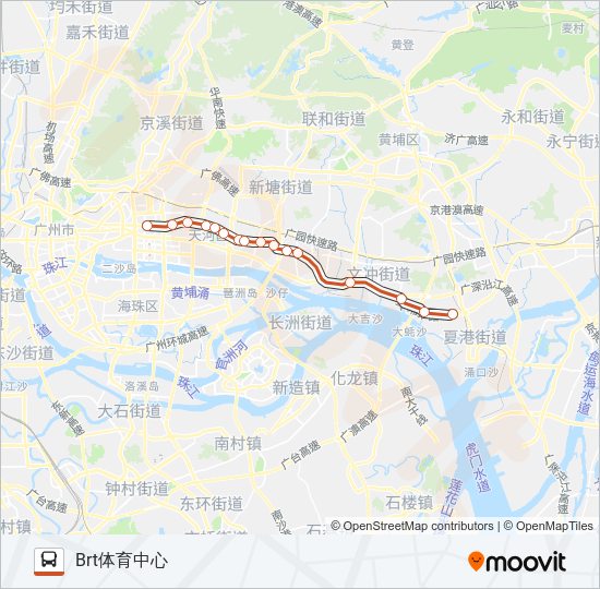 公交B1快路的线路图