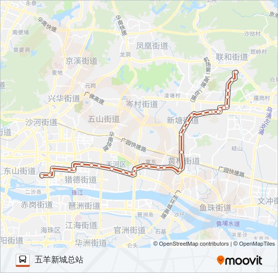 公交B22路的线路图