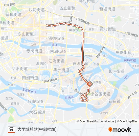 公交B25路的线路图