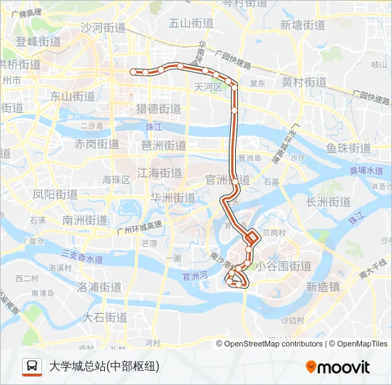 公交B25路的线路图