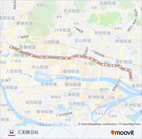 公交B2A路的线路图