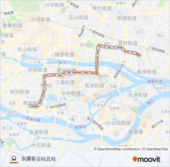 公交B7快路的线路图