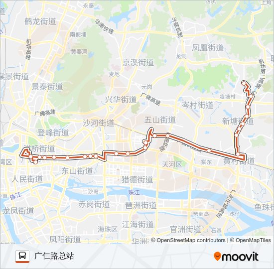 公交B4快线路的线路图