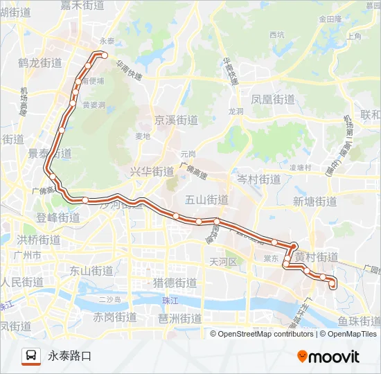 B18路快线 Bus Line Map