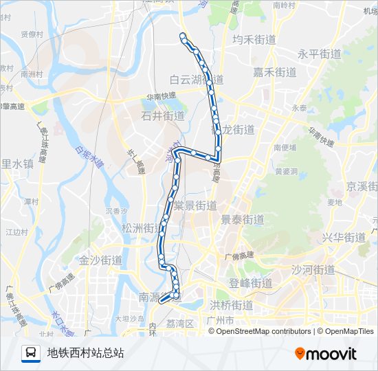 公交夜80路的线路图