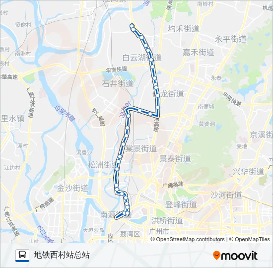 夜80路 Bus Line Map