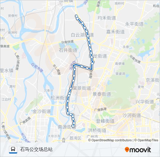 公交夜80路的线路图