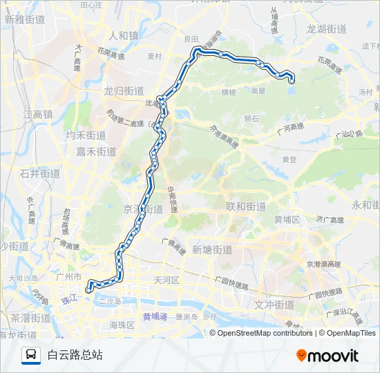 502路沙田 Bus Line Map