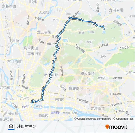 502路沙田 Bus Line Map