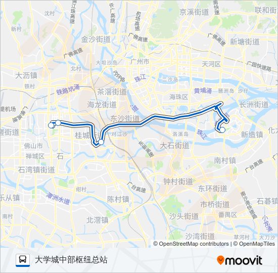 公交广佛快巴6路的线路图