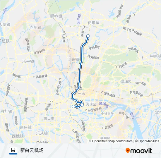 公交机场快3线路的线路图
