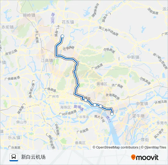 机场快线4线 Bus Line Map