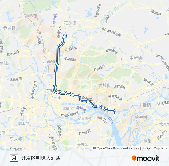 公交机场快4线路的线路图