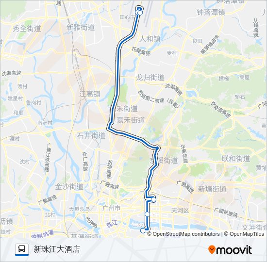 公交机场快6线路的线路图