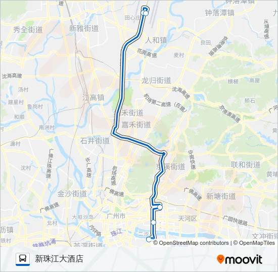 公交机场快6线路的线路图