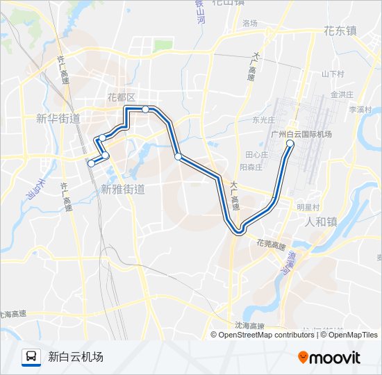 公交机场快9线路的线路图