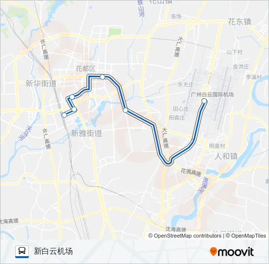 机场快线9线 Bus Line Map