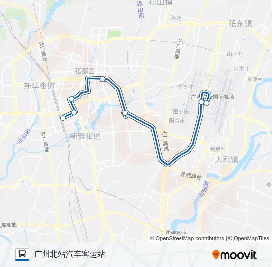 机场快线9线 Bus Line Map