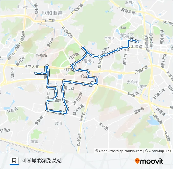 科学城环线3 Bus Line Map
