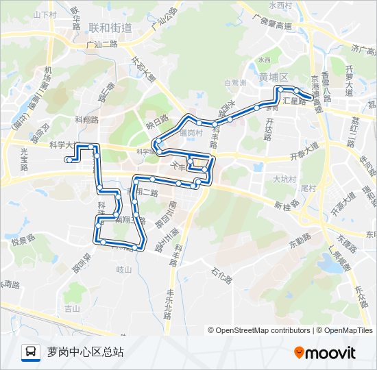 公交科学城环3路的线路图