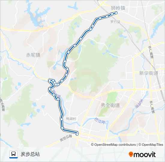 花14路炭步 Bus Line Map