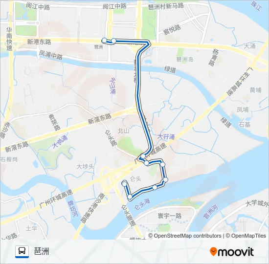 461路仑头村 Bus Line Map