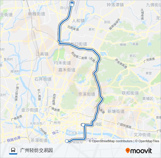 机场快线10线 Bus Line Map