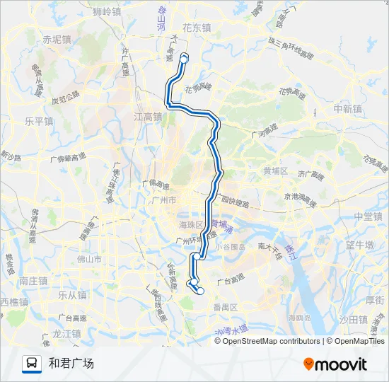 机场快线7B线 Bus Line Map