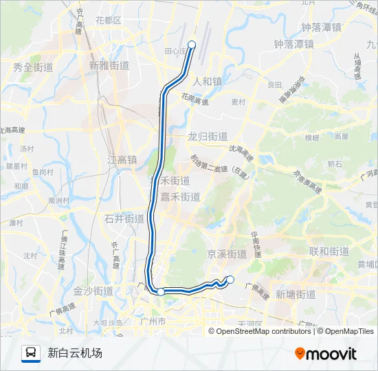 机场快线8A线 Bus Line Map