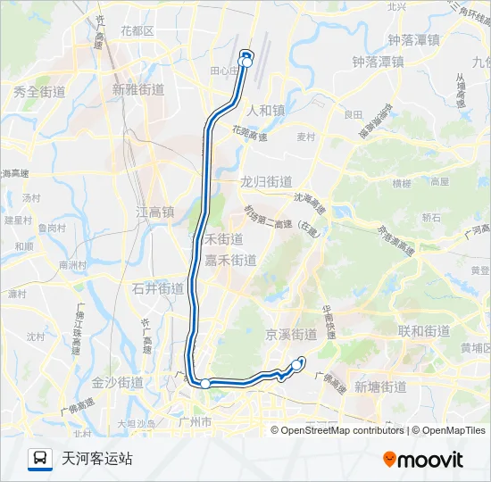 机场快线8A线 Bus Line Map