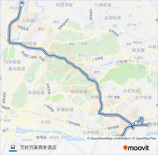 机场快线8B线 Bus Line Map