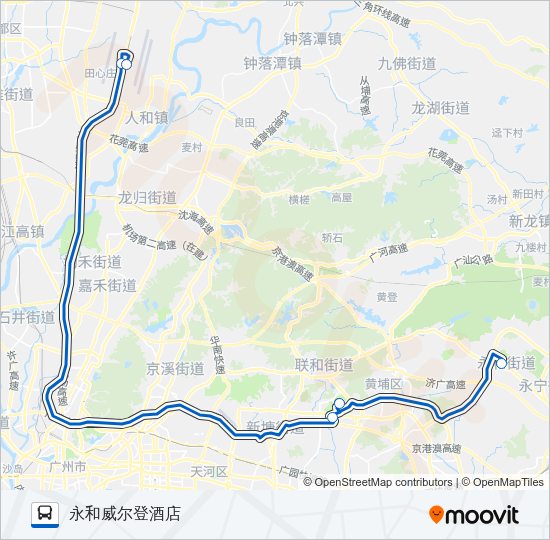 机场快线8C线 Bus Line Map
