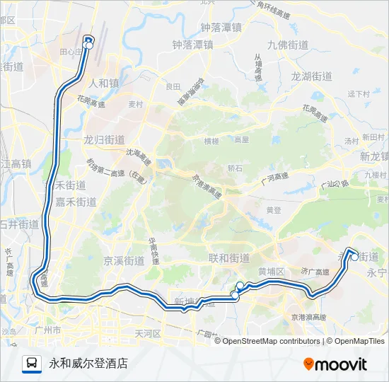 公交机场快8C线路的线路图