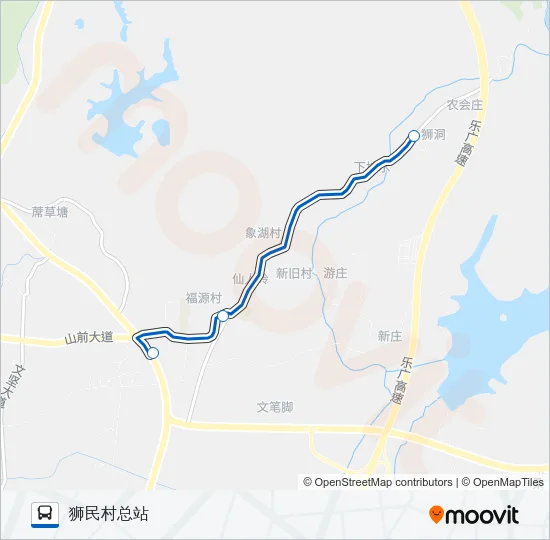 花17路狮民村 Bus Line Map