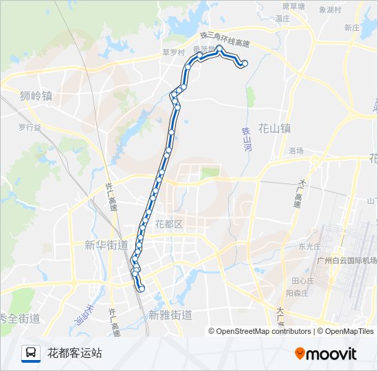 公交花63儒林村路的线路图