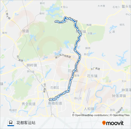 花65路王子山 Bus Line Map