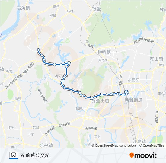 公交花68碧桂园路的线路图
