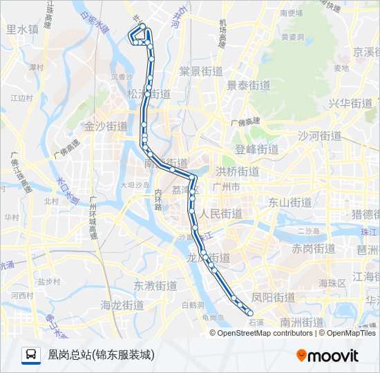 521路锦东服装城 Bus Line Map