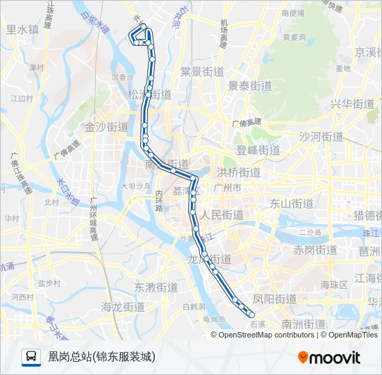 公交521锦东服装城路的线路图