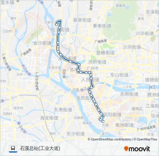 527路机电技师学院 Bus Line Map