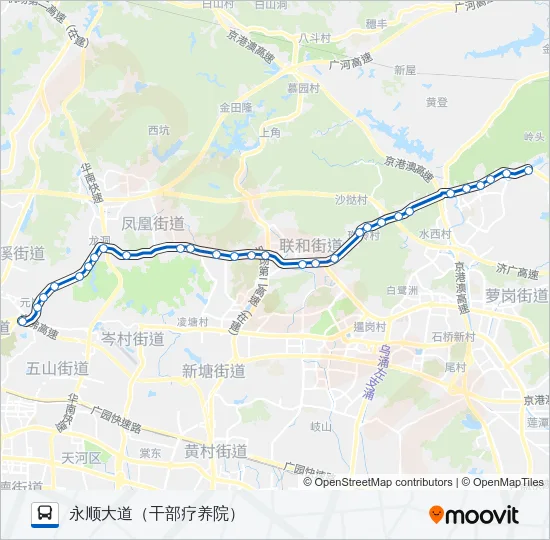 公交345A路的线路图