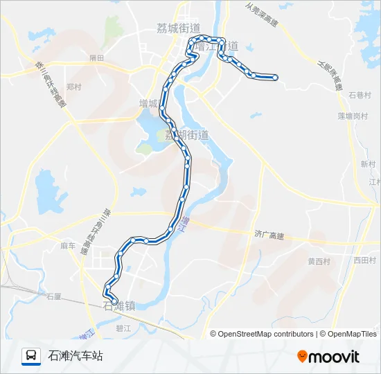 增城10路 Bus Line Map