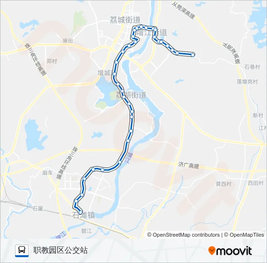 增城10路 Bus Line Map