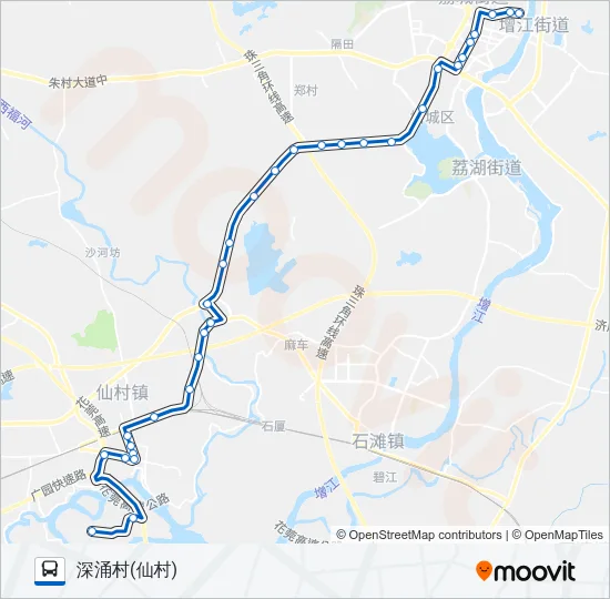 增城14路 Bus Line Map