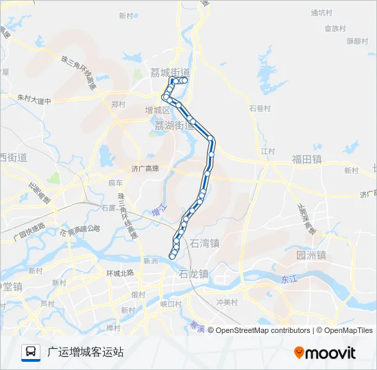 增城18路 Bus Line Map