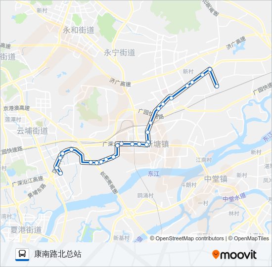 公交增城29路的线路图